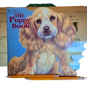 Vintage Golden Shape Book The Puppy Book softcover 1968 collie beagle spaniel